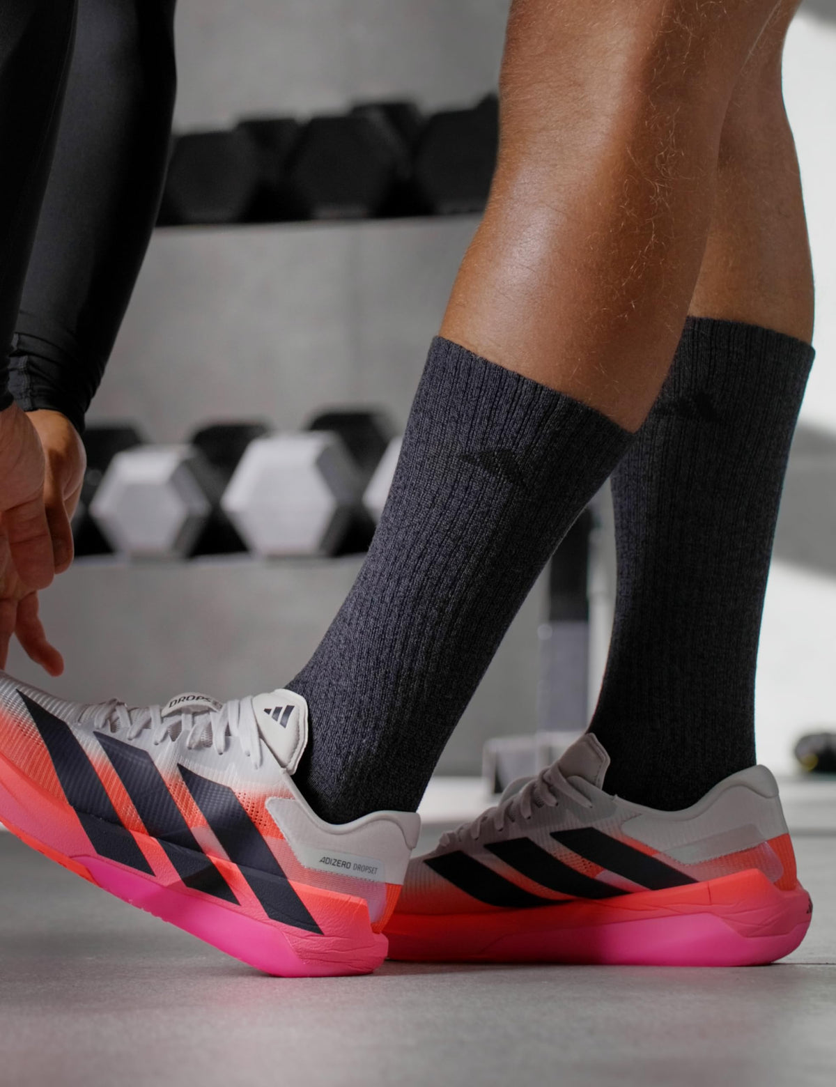 adidas Mens Athletic Crew Socks 6 Pairs Casual - White