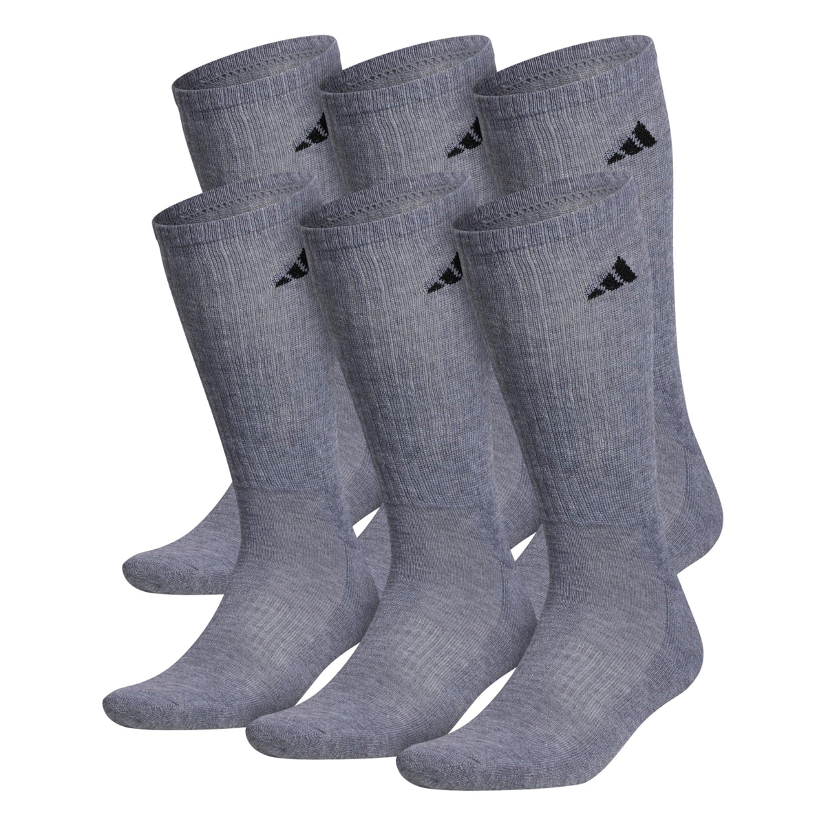 adidas Mens Athletic Crew Socks 6 Pairs Casual - White
