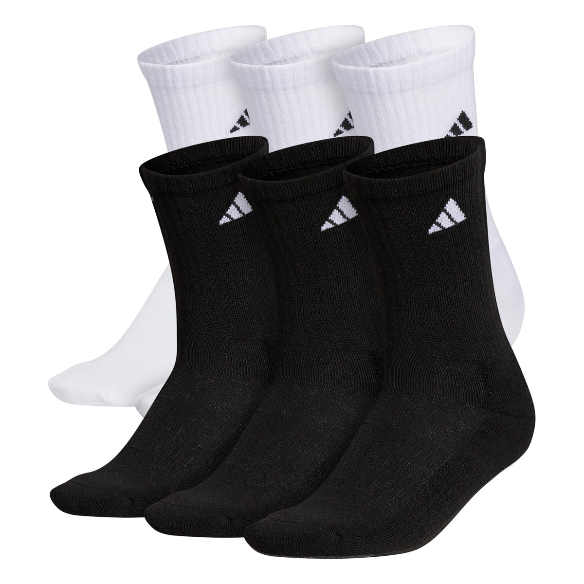 adidas Mens Athletic Crew Socks 6 Pairs Casual - White