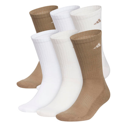 adidas Mens Athletic Crew Socks 6 Pairs Casual - White