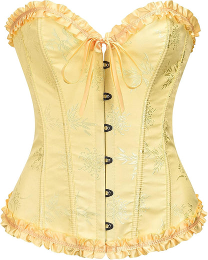 SZIVYSHI 14-Bone Overbust Corset Top