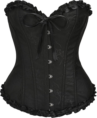 SZIVYSHI 14-Bone Overbust Corset Top