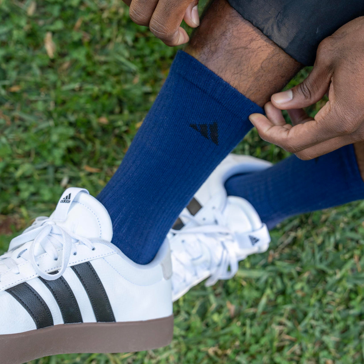 adidas Mens Athletic Crew Socks 6 Pairs Casual - White