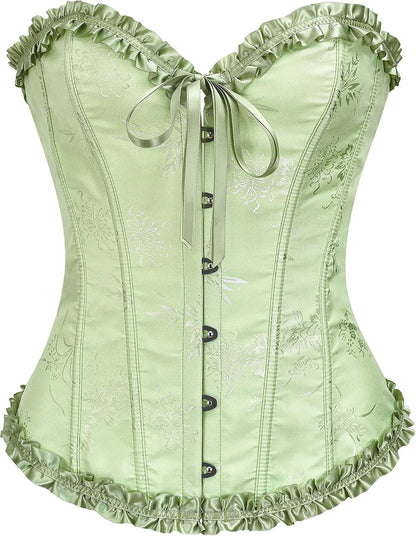 SZIVYSHI 14-Bone Overbust Corset Top