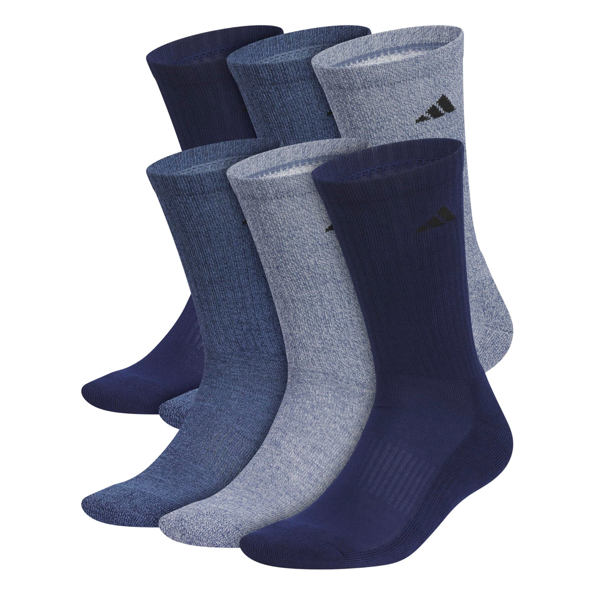 adidas Mens Athletic Crew Socks 6 Pairs Casual - White