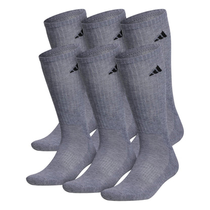 adidas Mens Athletic Crew Socks 6 Pairs Casual - White