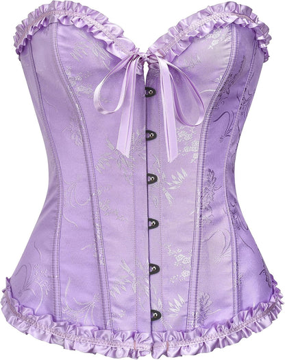 SZIVYSHI 14-Bone Overbust Corset Top