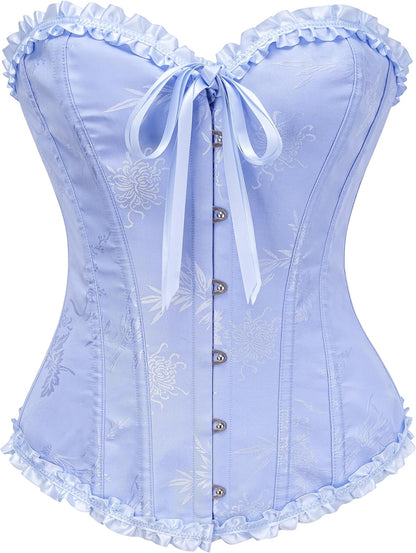 SZIVYSHI 14-Bone Overbust Corset Top